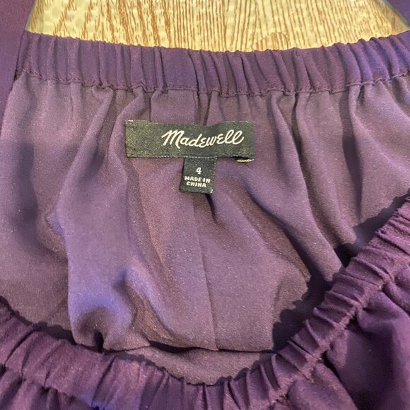 Madewell Silk Cold-Shoulder Dress Size 4 - Picture 5 of 10